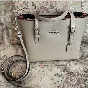 Coach Cream Leather Crossbody Bag